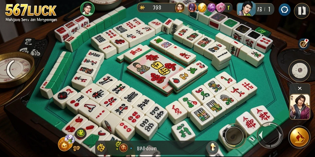 Screenshot gameplay 567LUCK menampilkan suasana Mahjong yang menyenangkan.