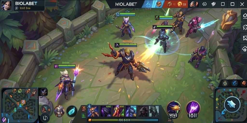 Tampilan visual menarik dalam gameplay MOBA BIOLABET.