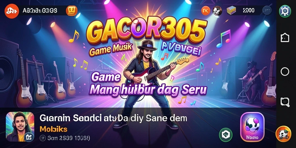 Tampilan gameplay GACOR305 yang menarik dengan berbagai pilihan lagu.