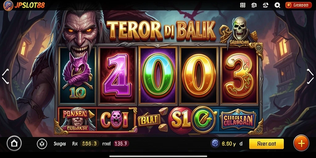 Screenshot gameplay JPSLOT88 menampilkan suasana mencekam yang khas.