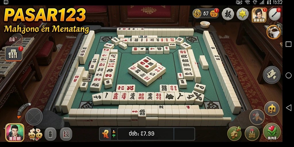 Tampilan gameplay PASAR123 dengan grafis Mahjong yang menakjubkan.