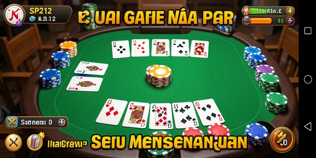 Tampilan utama gameplay Gaple yang seru dan penuh tantangan.
