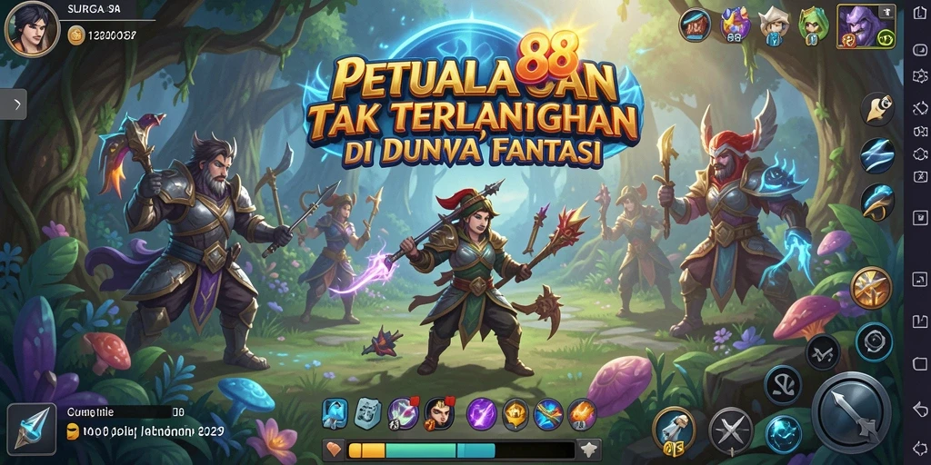 Screenshot gameplay SURGA88 menampilkan aksi mendebarkan di dunia petualangan.